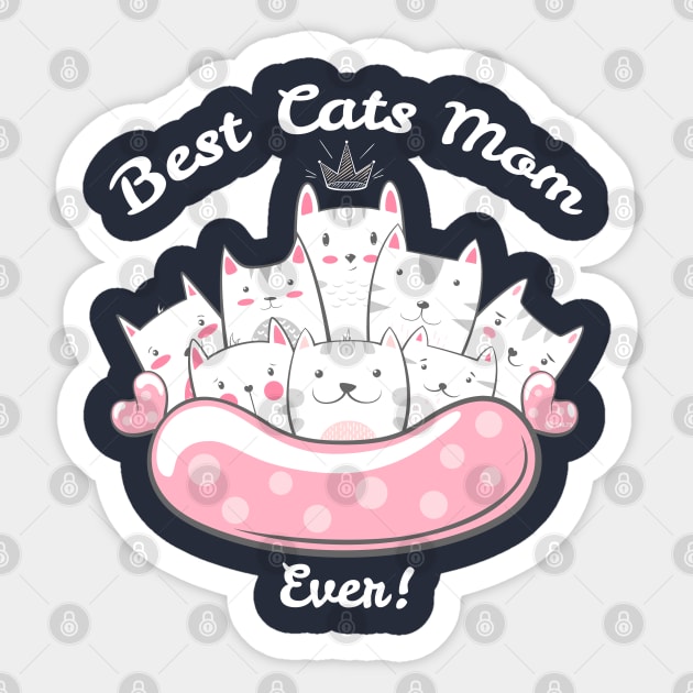 Best Cats Mom Ever! Sticker by creative
